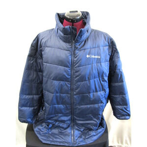NWOT Columbia Interchange Navy Blue Puffer Jacket Women Sz 3XT